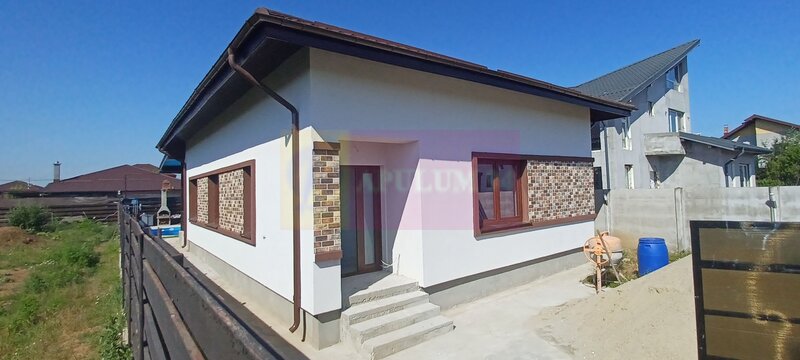 Casa noua Sabareni, terasa, piscina, foisor, barbeque, curte 440 mp